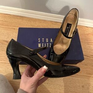 Stuart Weitzman Black Patent Leather Heels